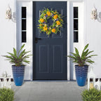 Glitzhome 19.75 H Eco-Friendly Oversized Faux Ceramic Diamond Textured Tall Planter Porch Flowerpot (Set of 2)