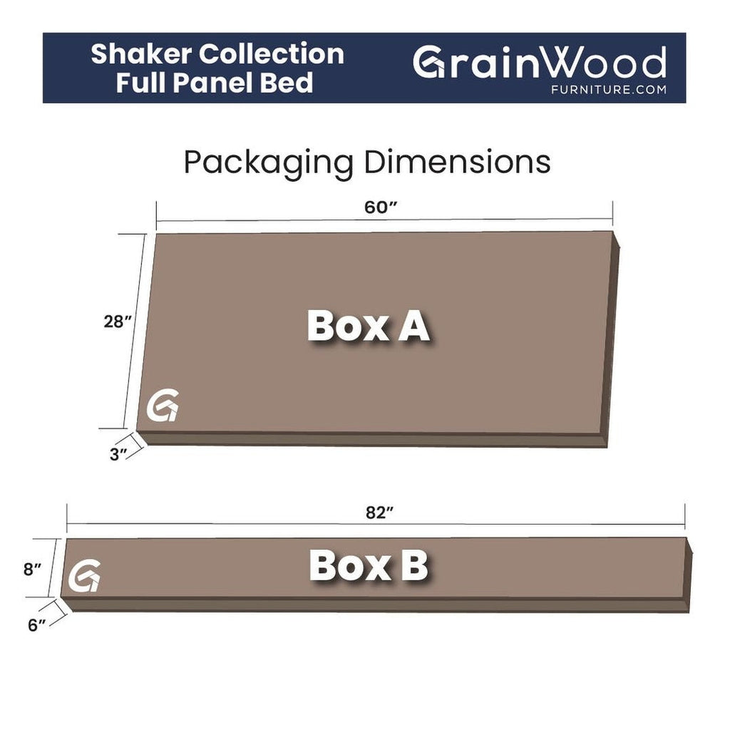 Grain Wood Furniture Shaker Solid Wood Panel Platform Bed