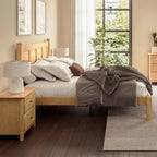 Grain Wood Furniture Shaker Solid Wood Panel Platform Bed