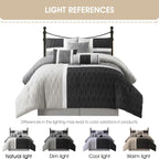Nanshing Blake 7 Piece Modern Colorblock Comforter Set