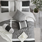Nanshing Blake 7 Piece Modern Colorblock Comforter Set