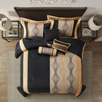 Nanshing Daniella 7-Piece Modern Geometric Comforter Set