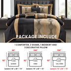 Nanshing Daniella 7-Piece Modern Geometric Comforter Set