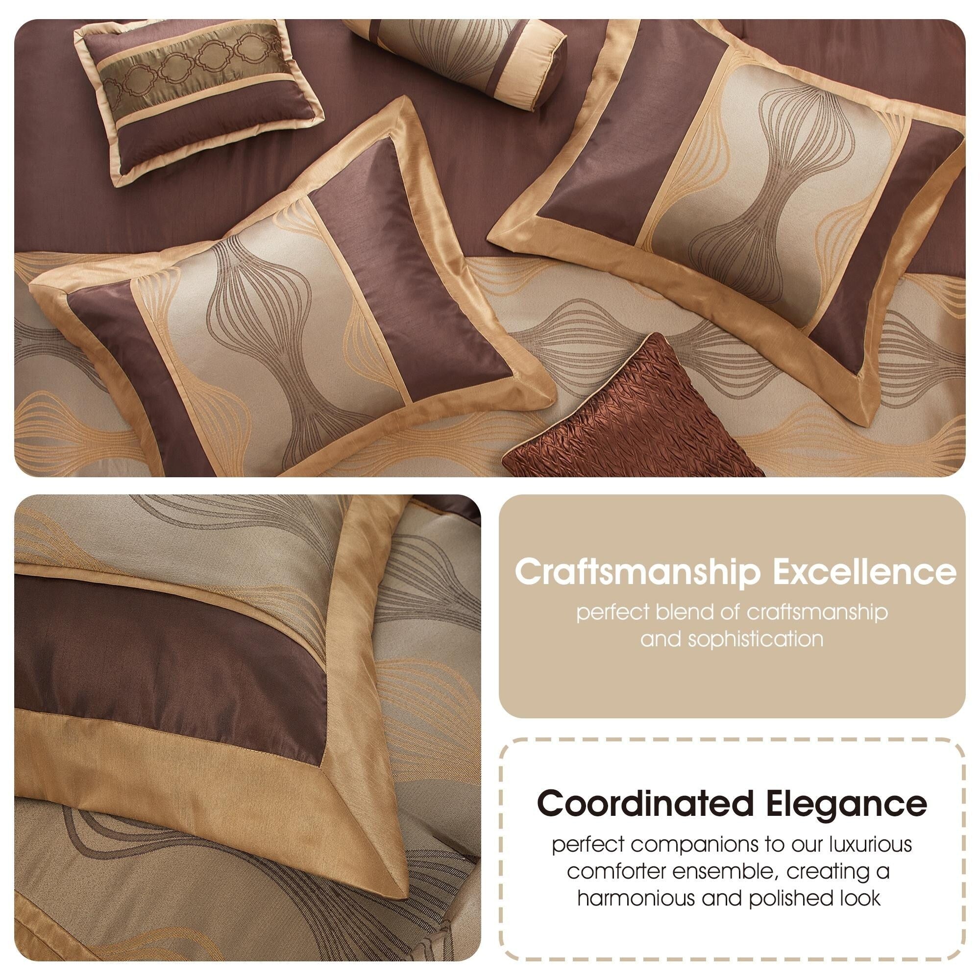 Nanshing Daniella 7-Piece Modern Geometric Comforter Set