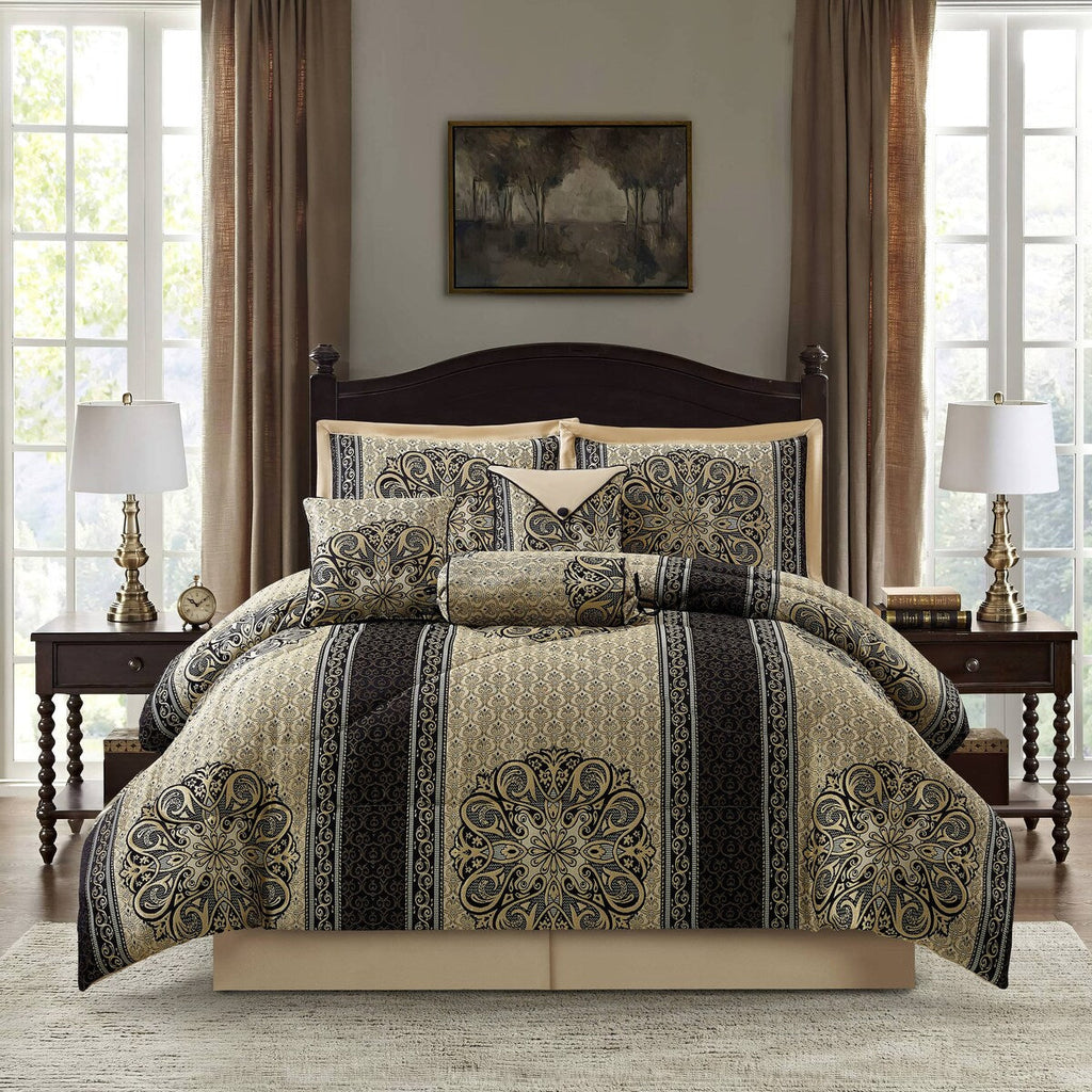 Nanshing Prince 7 Piece Elegant Medallion Comforter Set