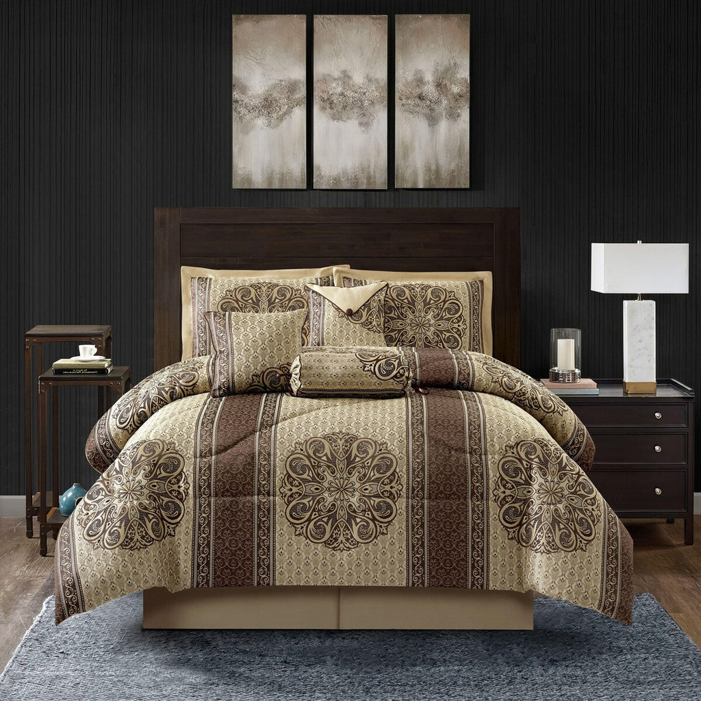 Nanshing Prince 7 Piece Elegant Medallion Comforter Set
