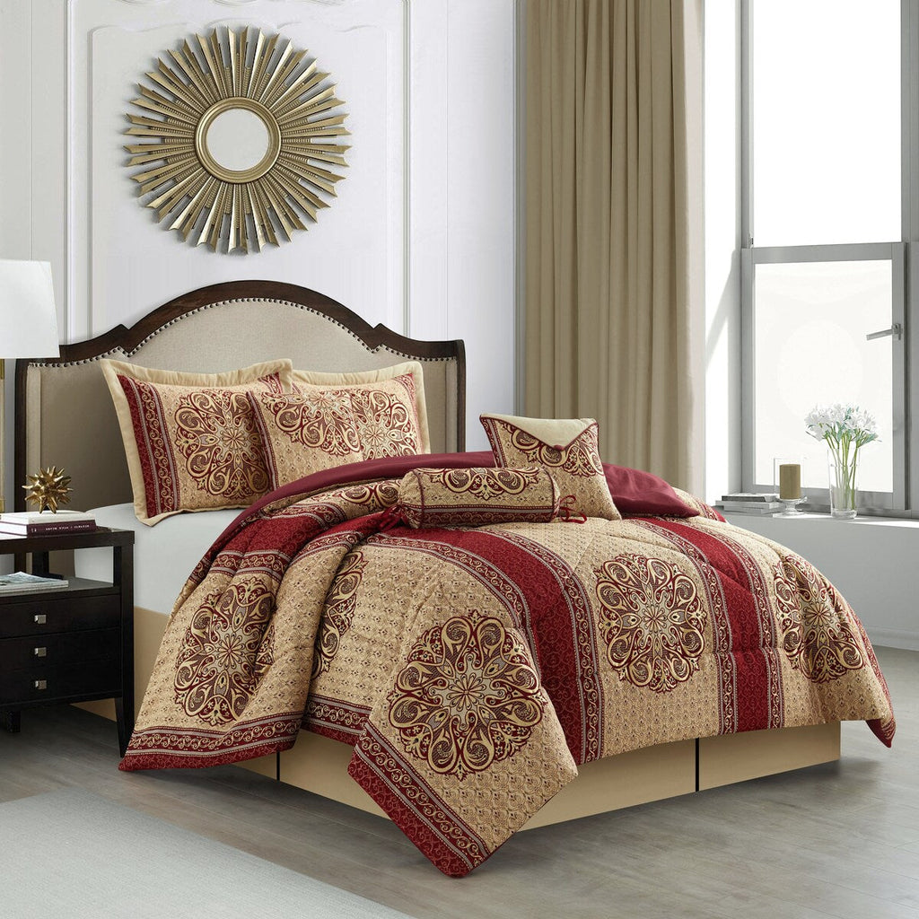 Nanshing Prince 7 Piece Elegant Medallion Comforter Set