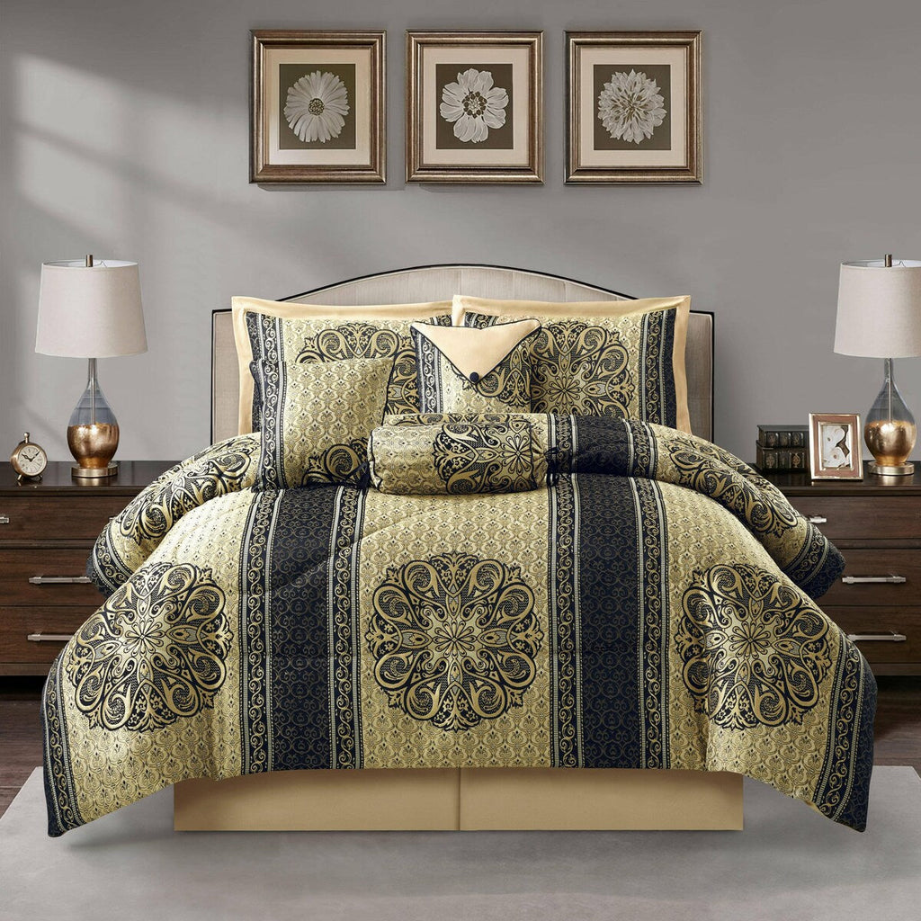 Nanshing Prince 7 Piece Elegant Medallion Comforter Set