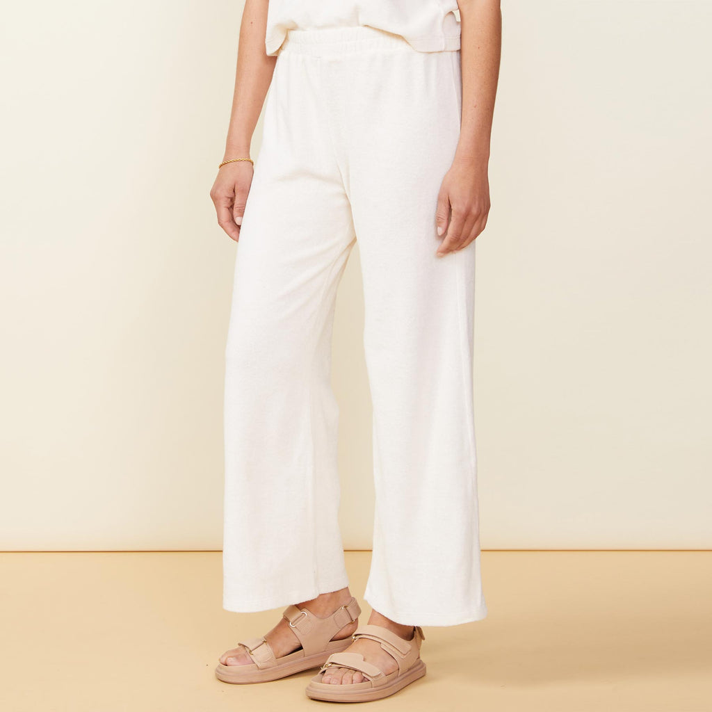 Terry Cloth High Waisted Flare Sweat