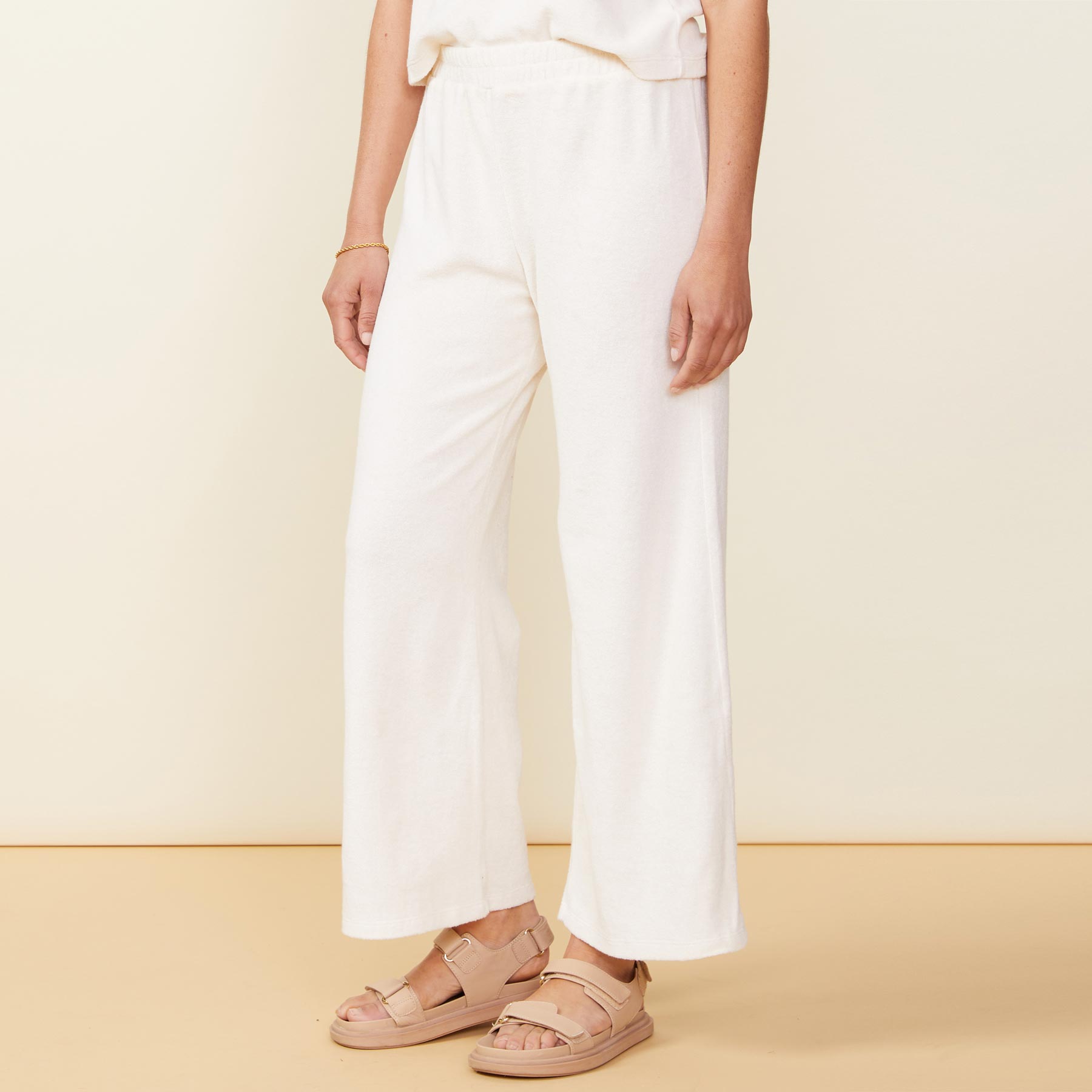 Terry Cloth High Waisted Flare Sweat