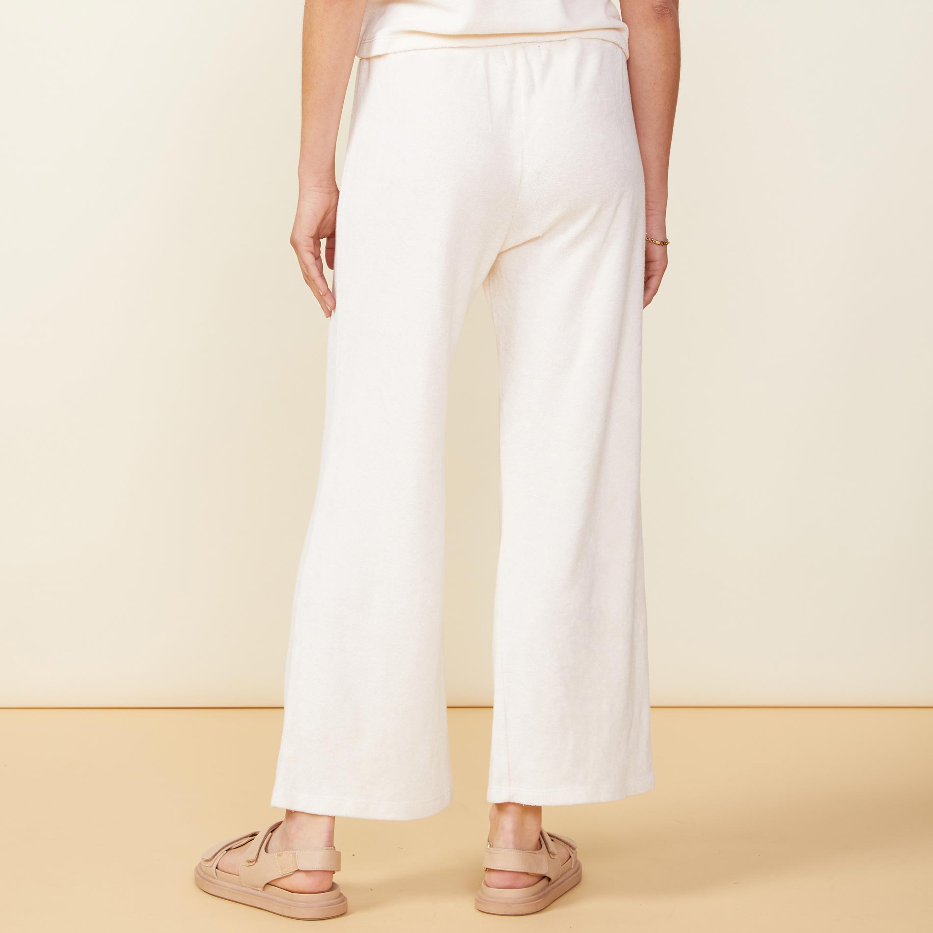 Terry Cloth High Waisted Flare Sweat