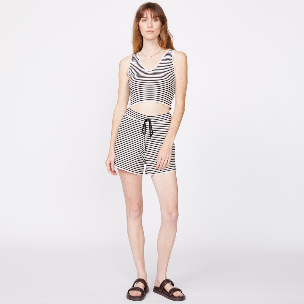 Stripe Crop Lounge Tank