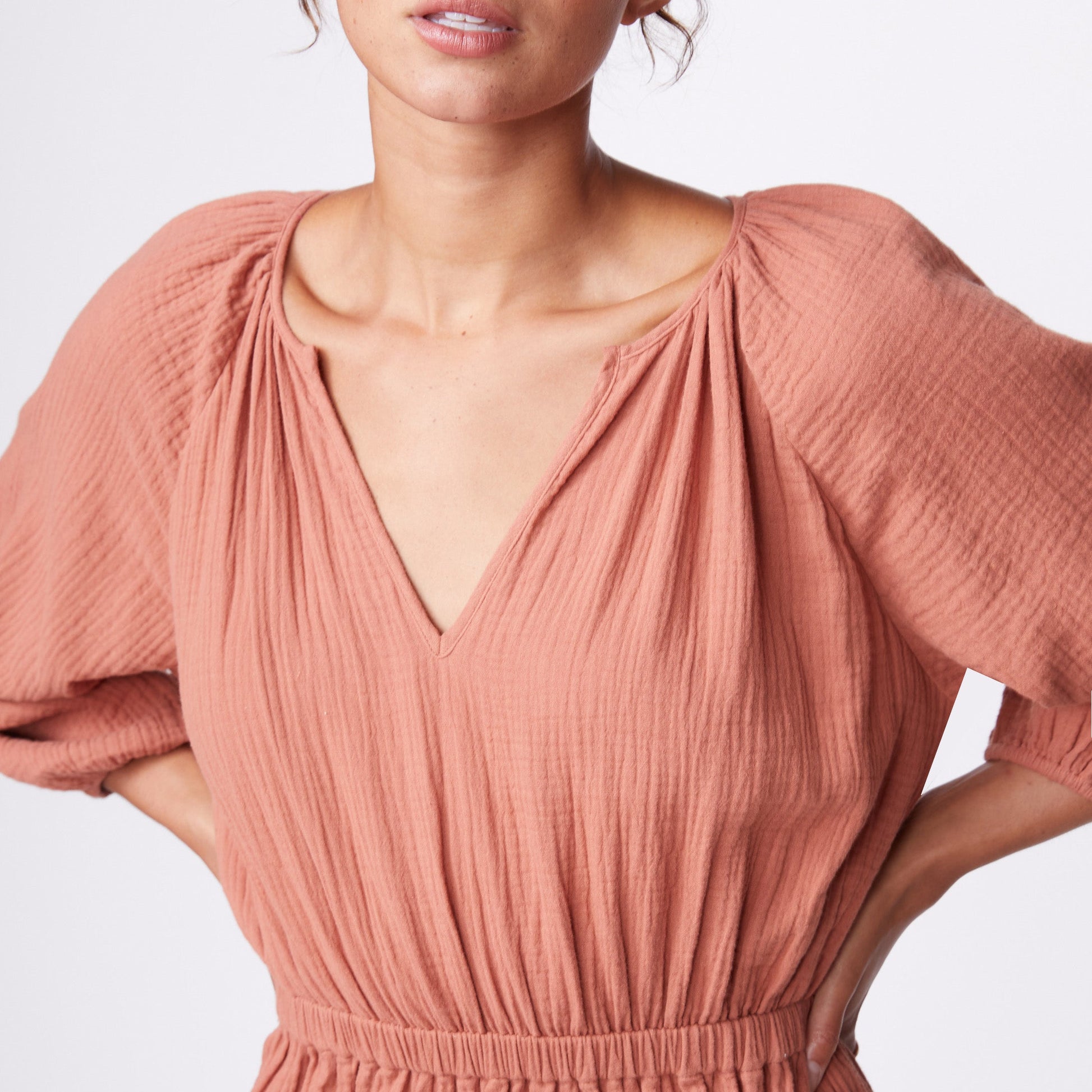 Gauze Open Back Dress