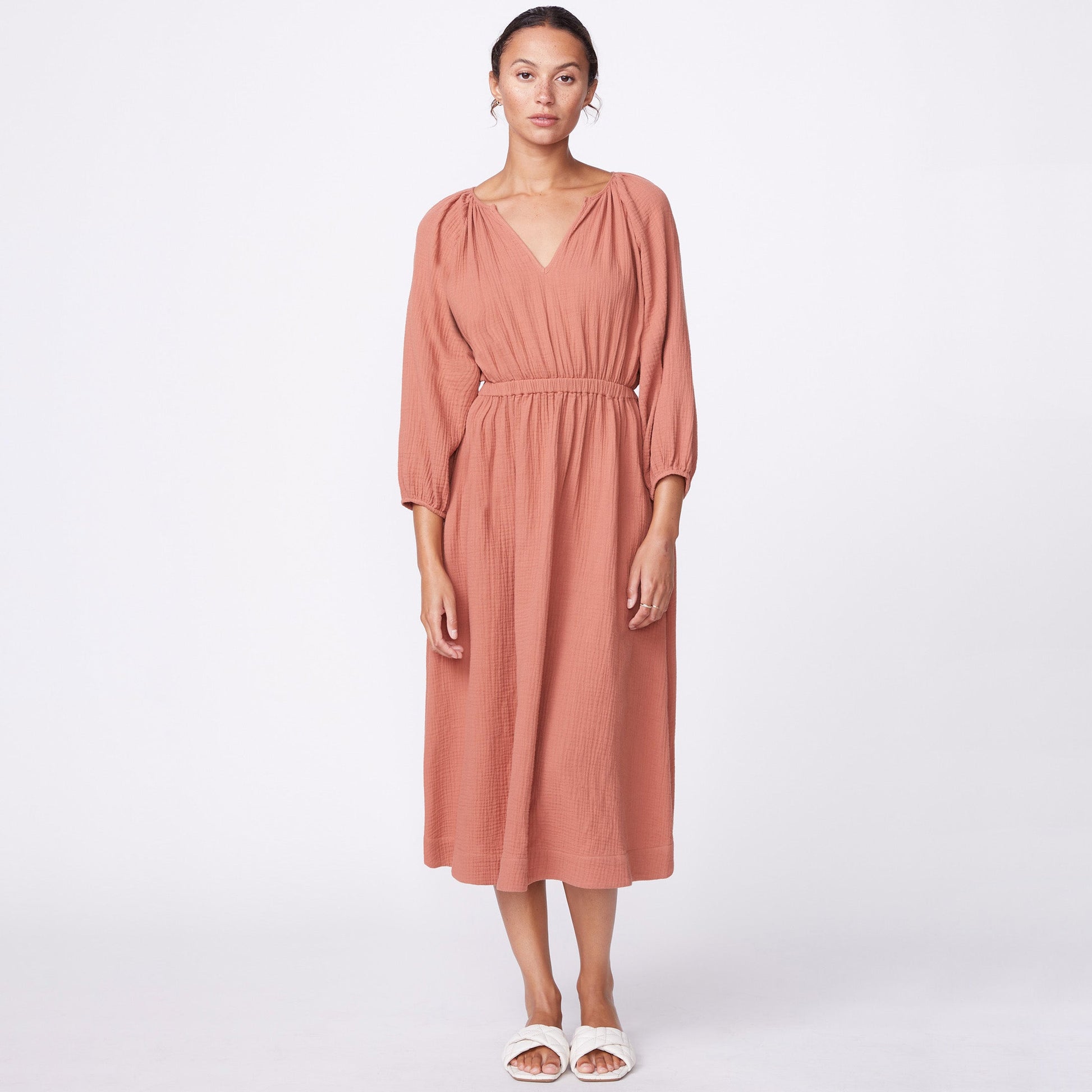 Gauze Open Back Dress