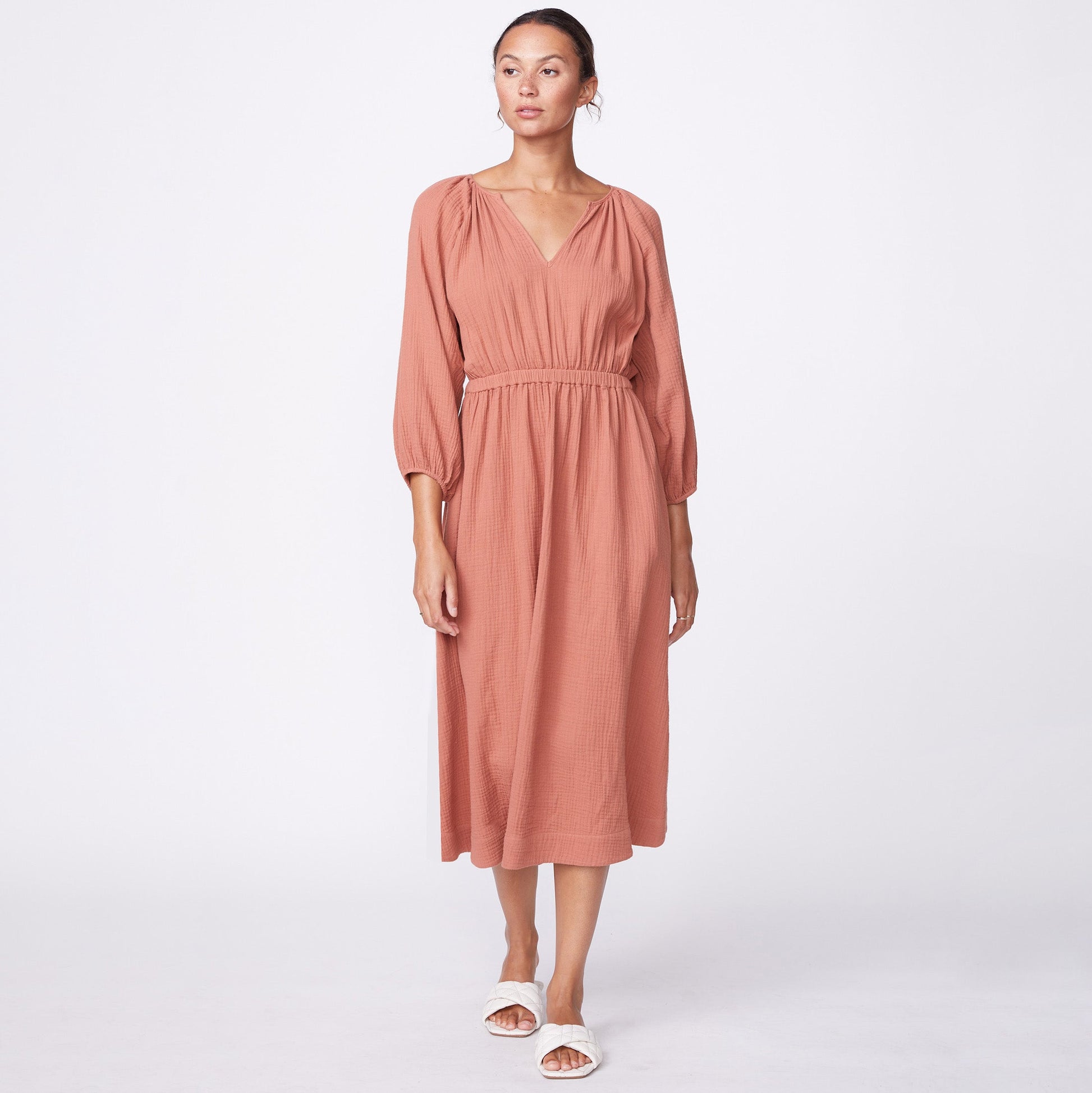 Gauze Open Back Dress