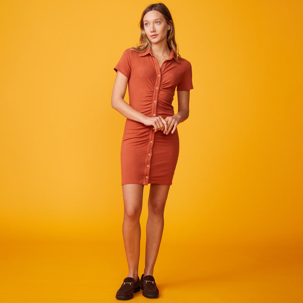 Supersoft Polo Shirred Dress