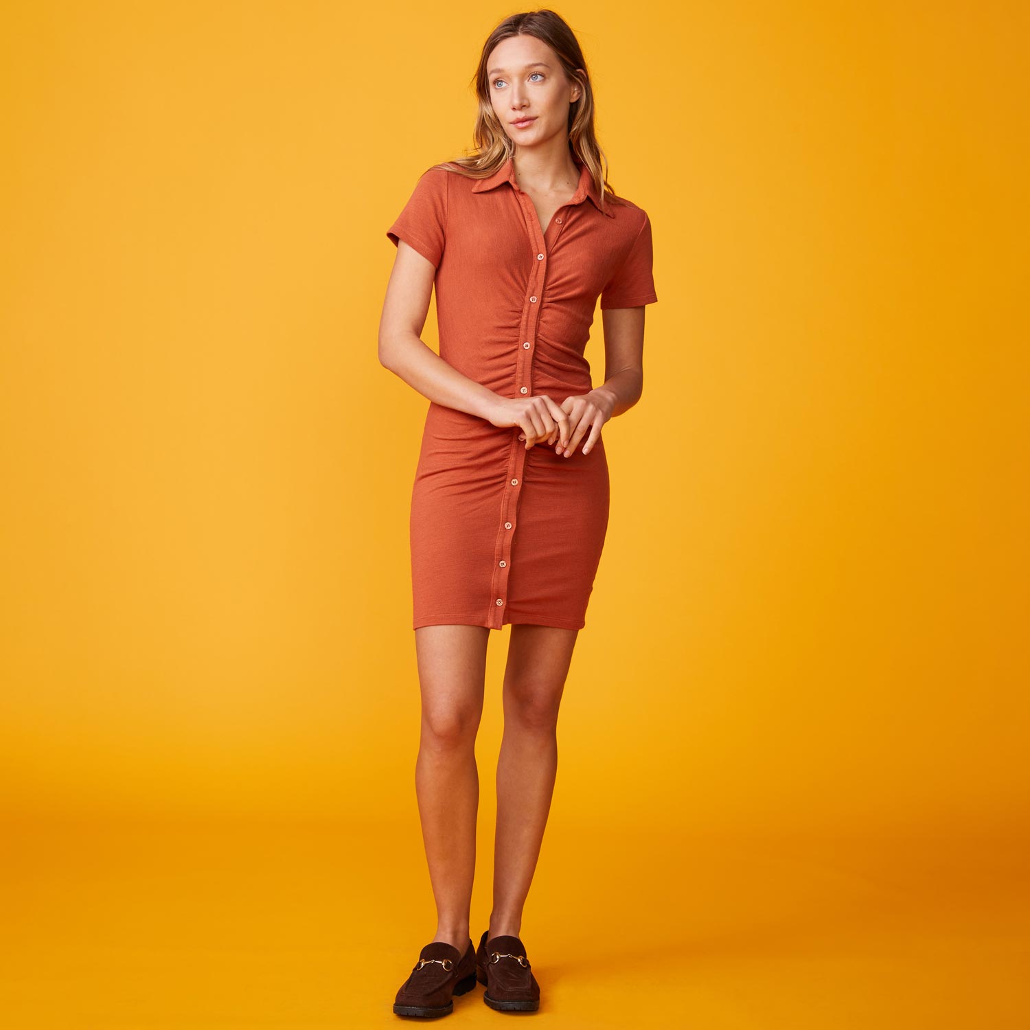 Supersoft Polo Shirred Dress