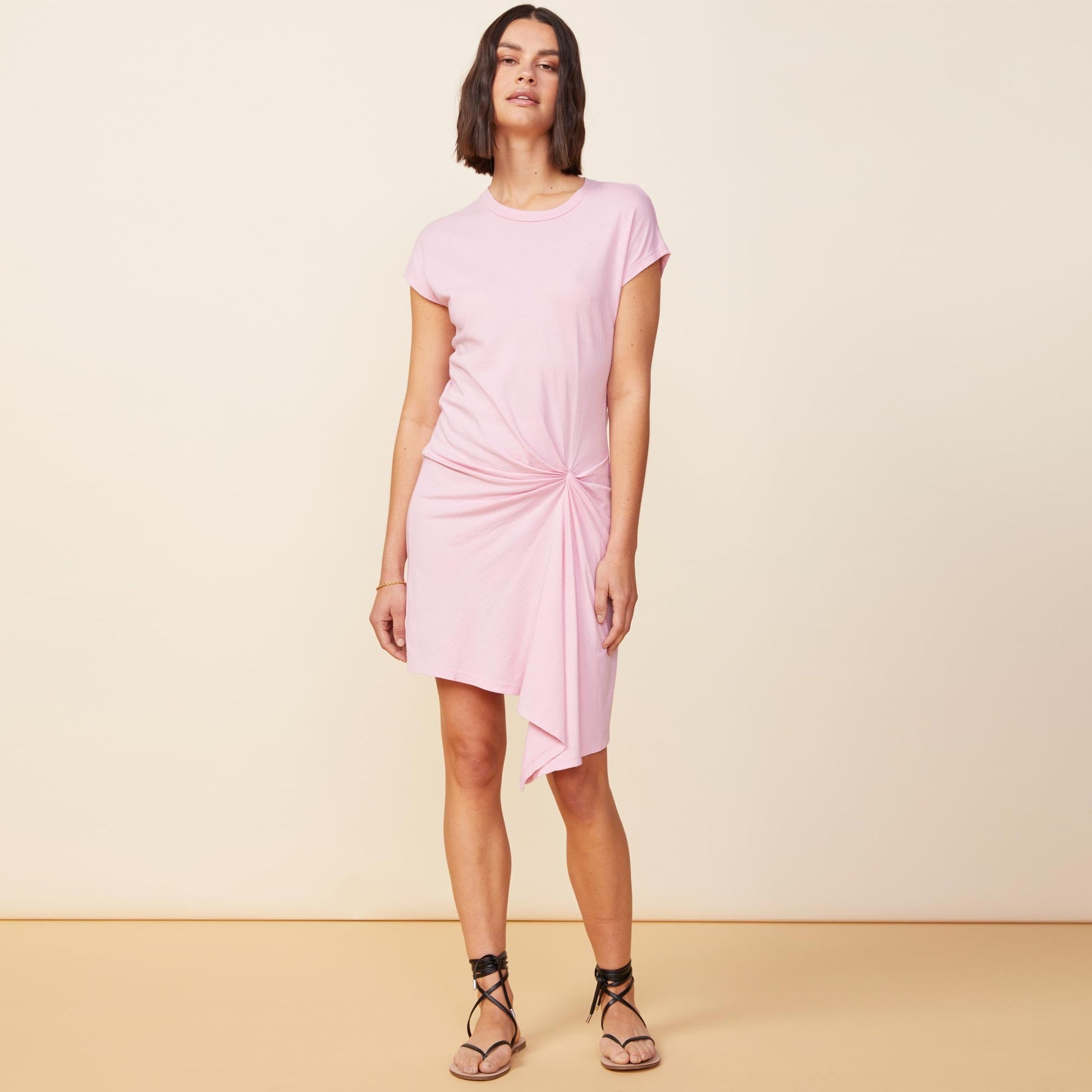 Tucked Front Tee Shirt Dress