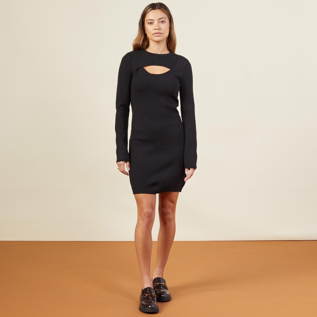 Supersoft Sweater Knit Cut Out Dress