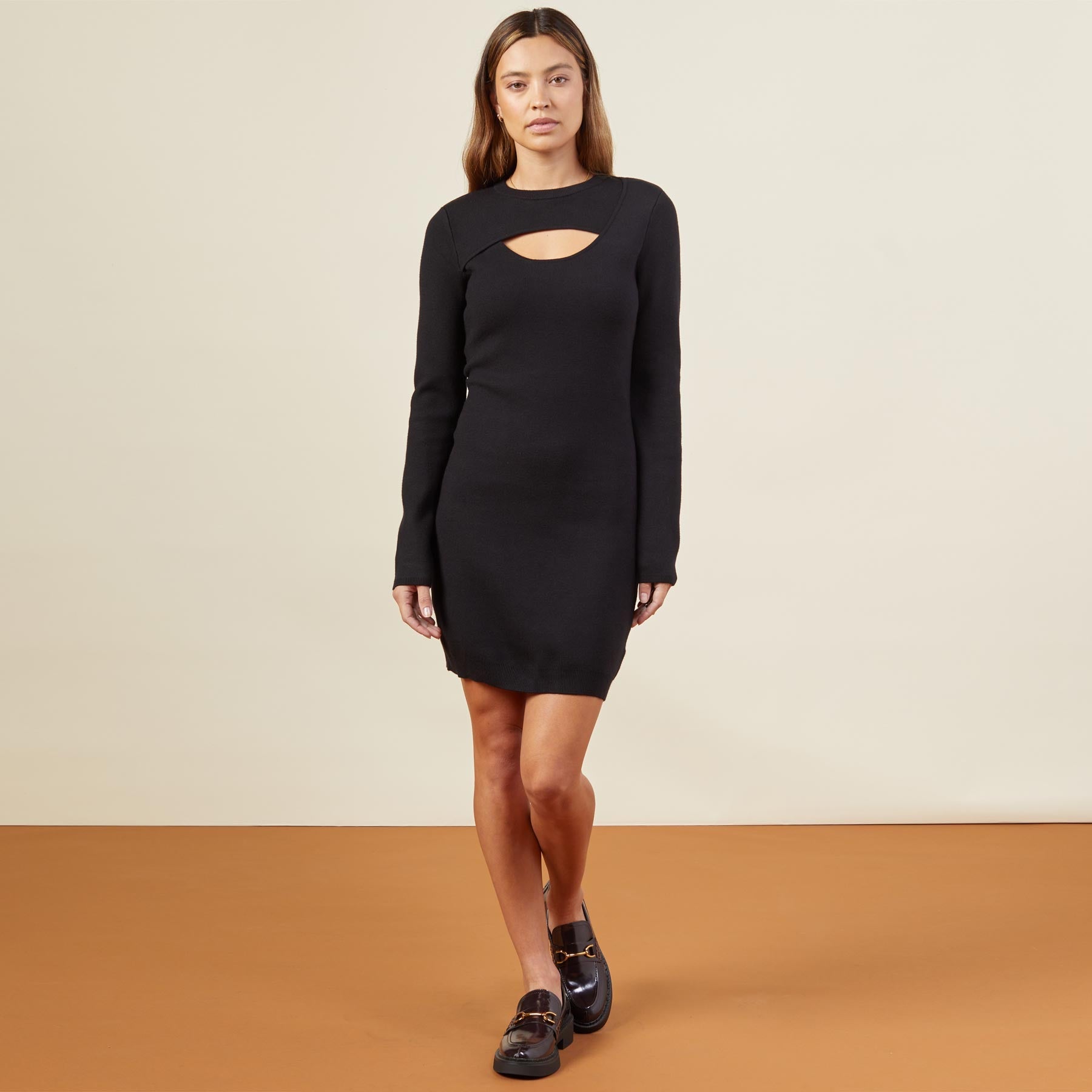 Supersoft Sweater Knit Cut Out Dress
