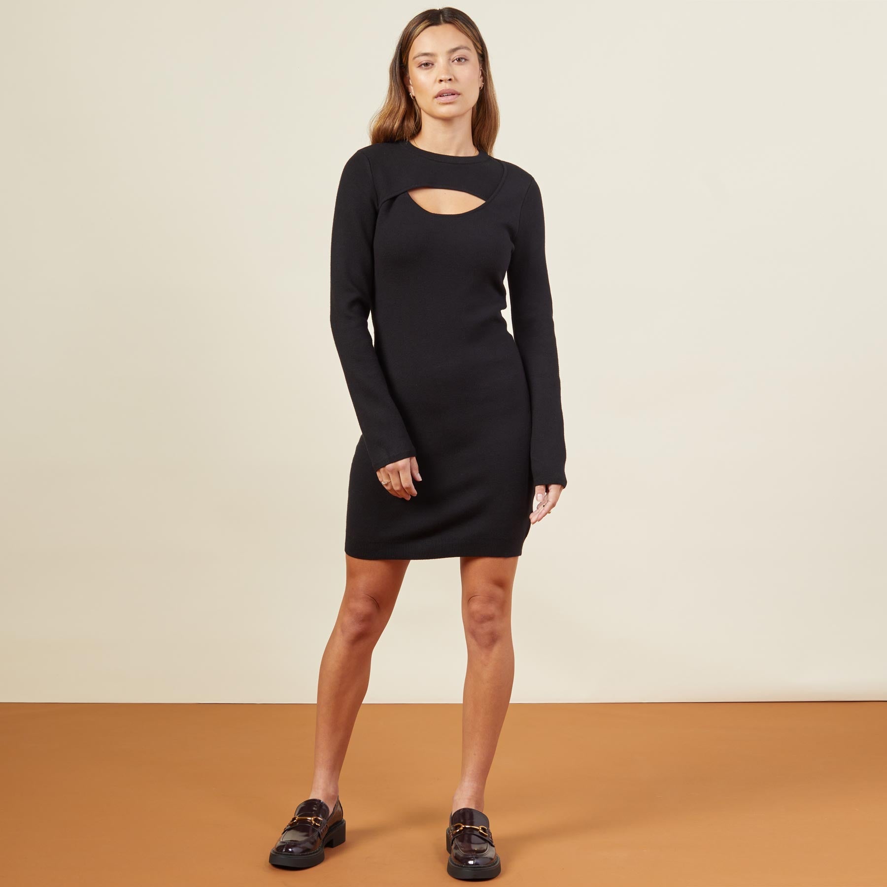 Supersoft Sweater Knit Cut Out Dress