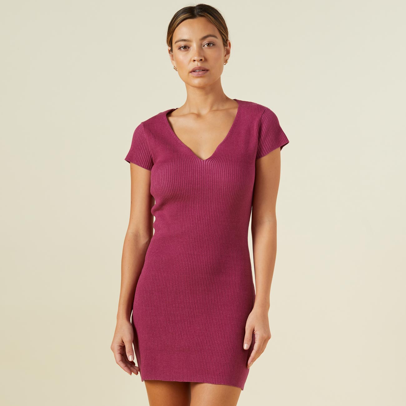 Sweater Rib Mini Dress