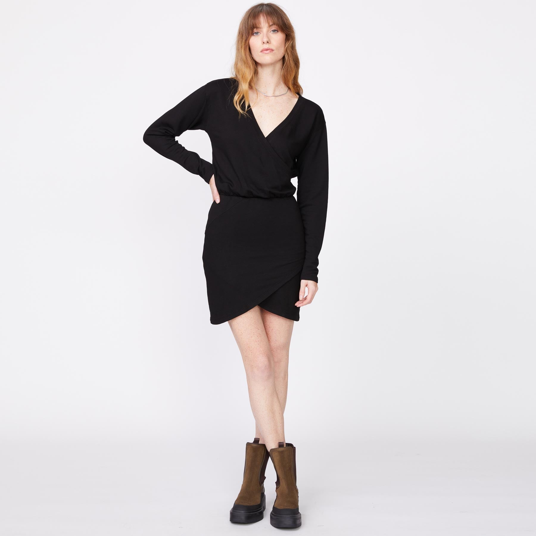 Softfleece Cross Over V Dress