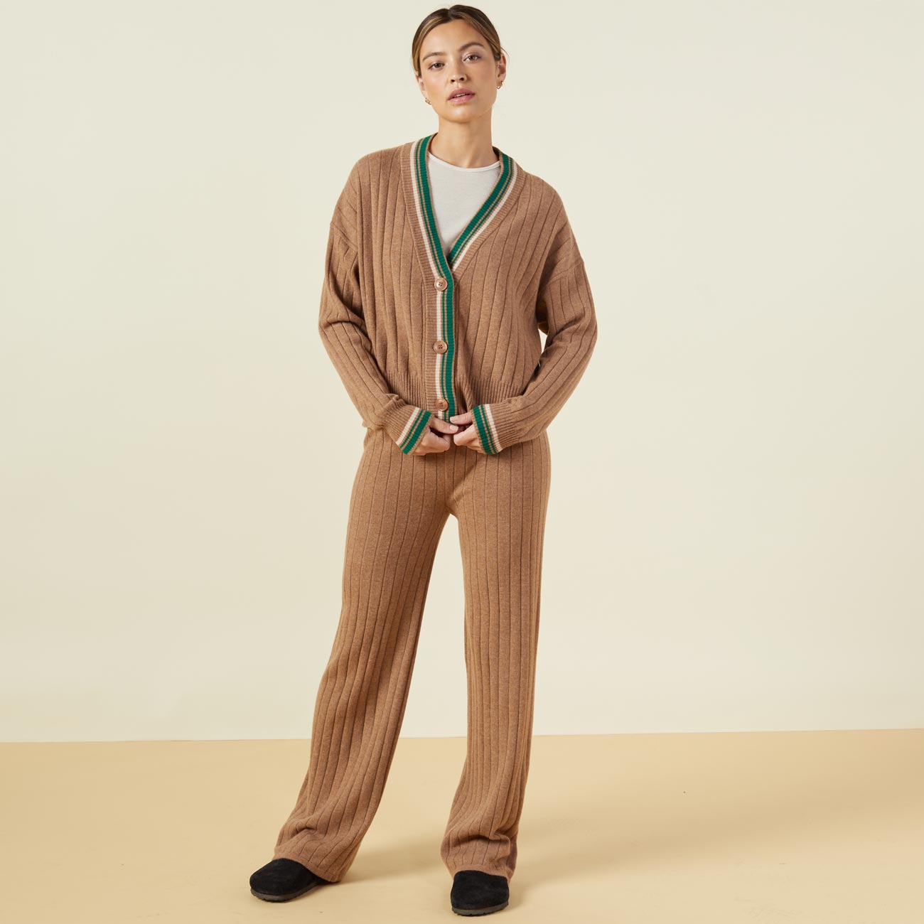 Wool Cashmere Varsity Cardigan