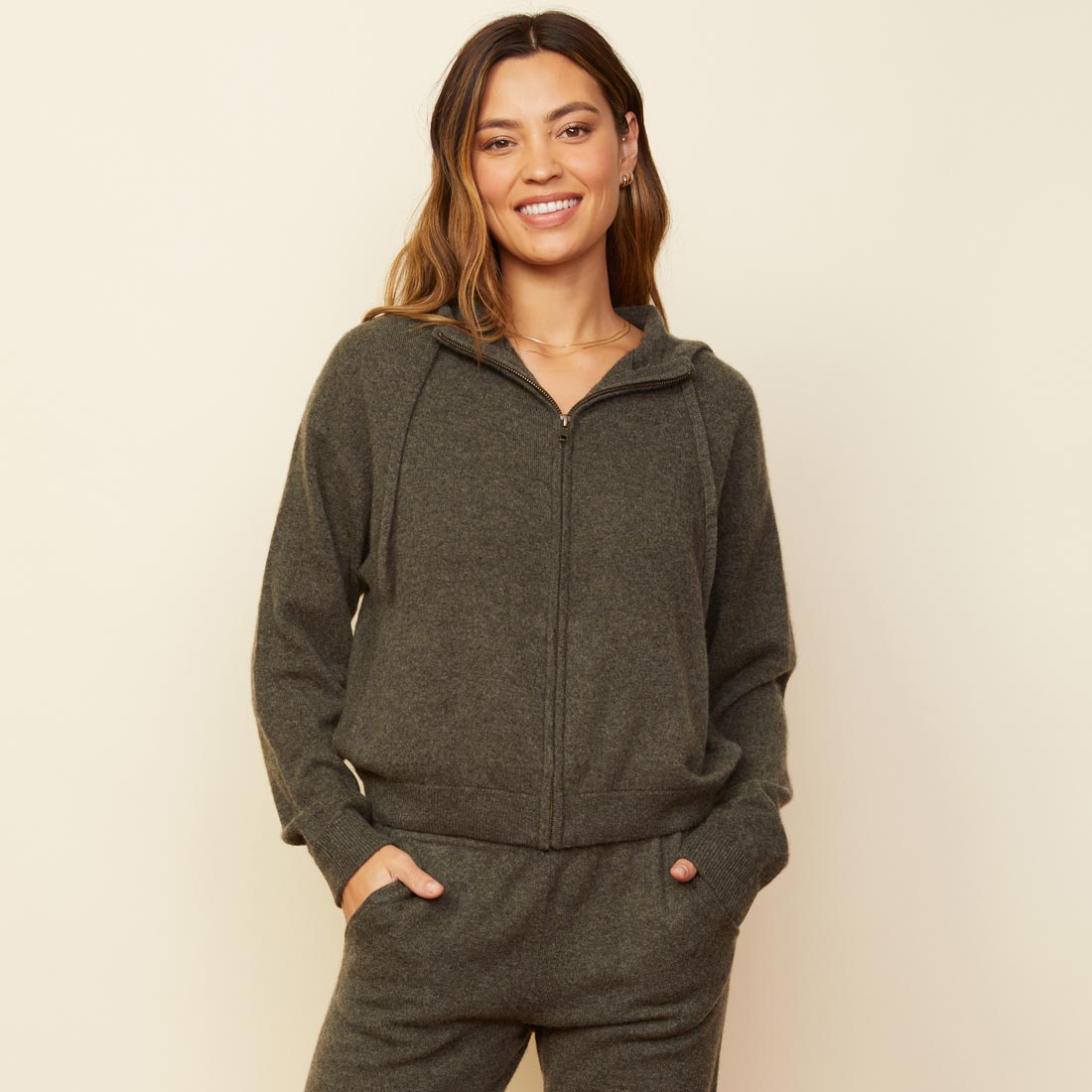 Cashmere Zip Up Hoody