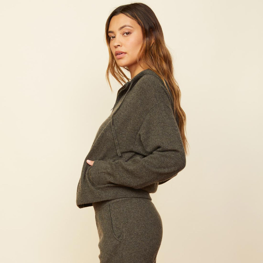 Cashmere Zip Up Hoody
