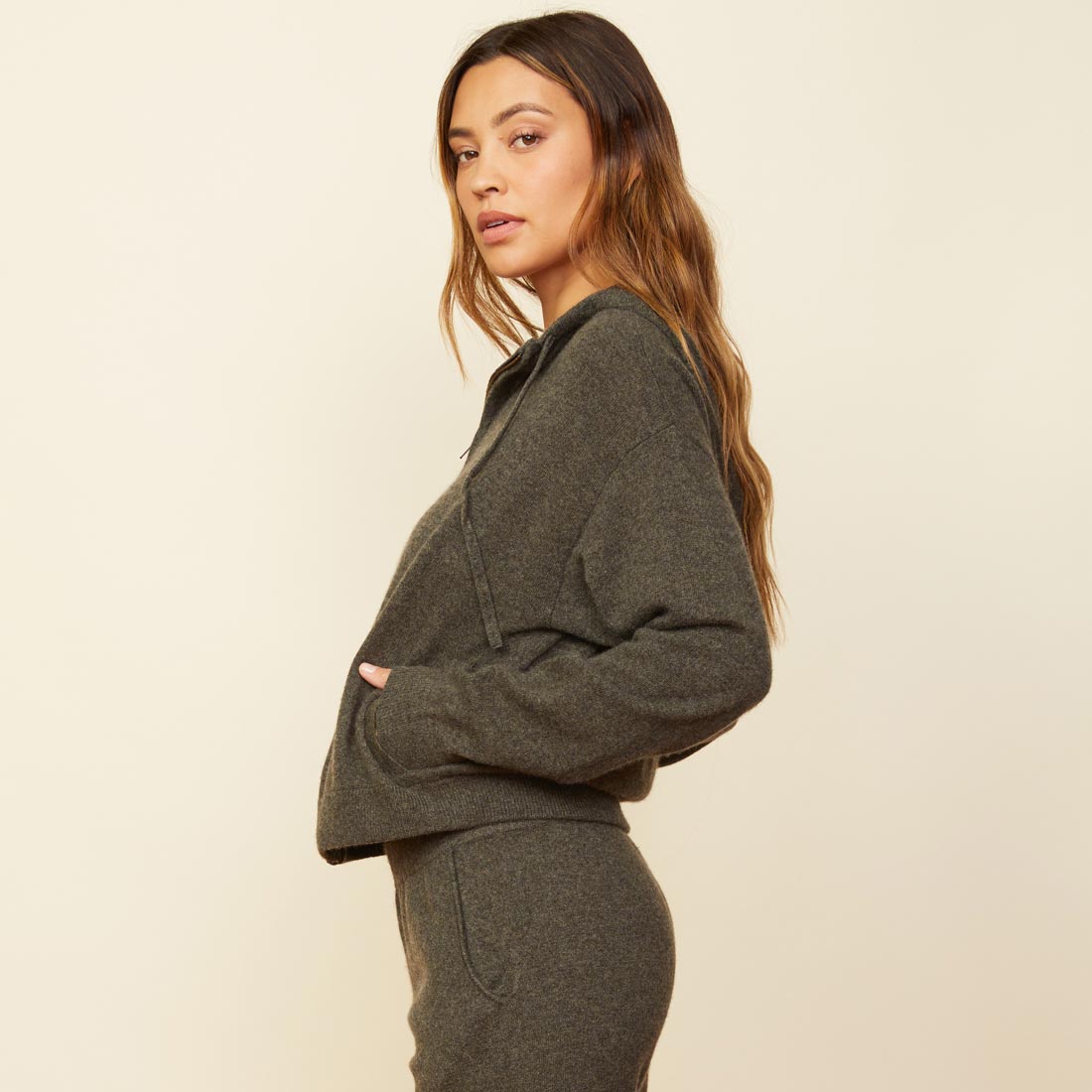 Cashmere Zip Up Hoody