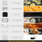 HOMCOM Large Air Fryer Oven with Family Size, Countertop Oven Cooking Gift - 12.5 x 13.25 x 14.5