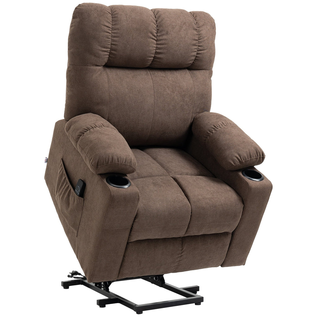 HOMCOM Electric Power Lift Chair Recliners for Elderly, Oversized Living Room Recliner Chair with Remote Control