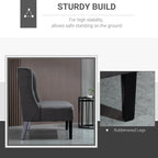 HOMCOM Linen Fabric Upholstery Double Sofa Tufted Loveseat Armless Couch Living Room Furniture with Wood Legs - 28.75*43.25*36.5