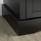 HOMCOM Modern Sideboard Buffet Cabinet with Storage Cupboards, 2 Drawers and Adjustable Shelves, Black