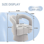 HOMEFUN Boucle Upholstered 360 Degree Swivel Cuddle Barrel Accent Chairs