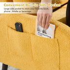 HOMYKA Accent Lounge Chair with Adjustable Backrest Storage Ottoman