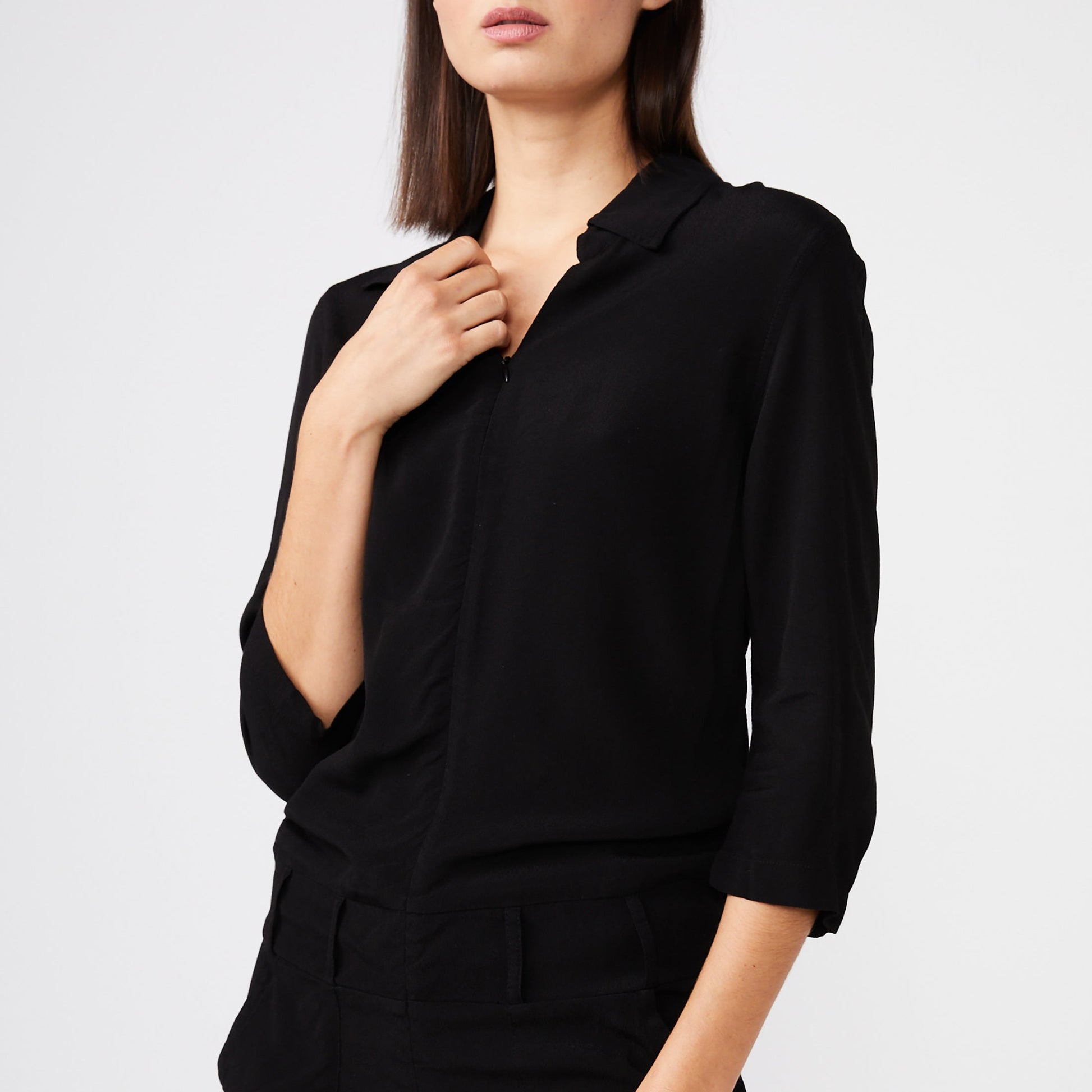 Crepe Zip Romper