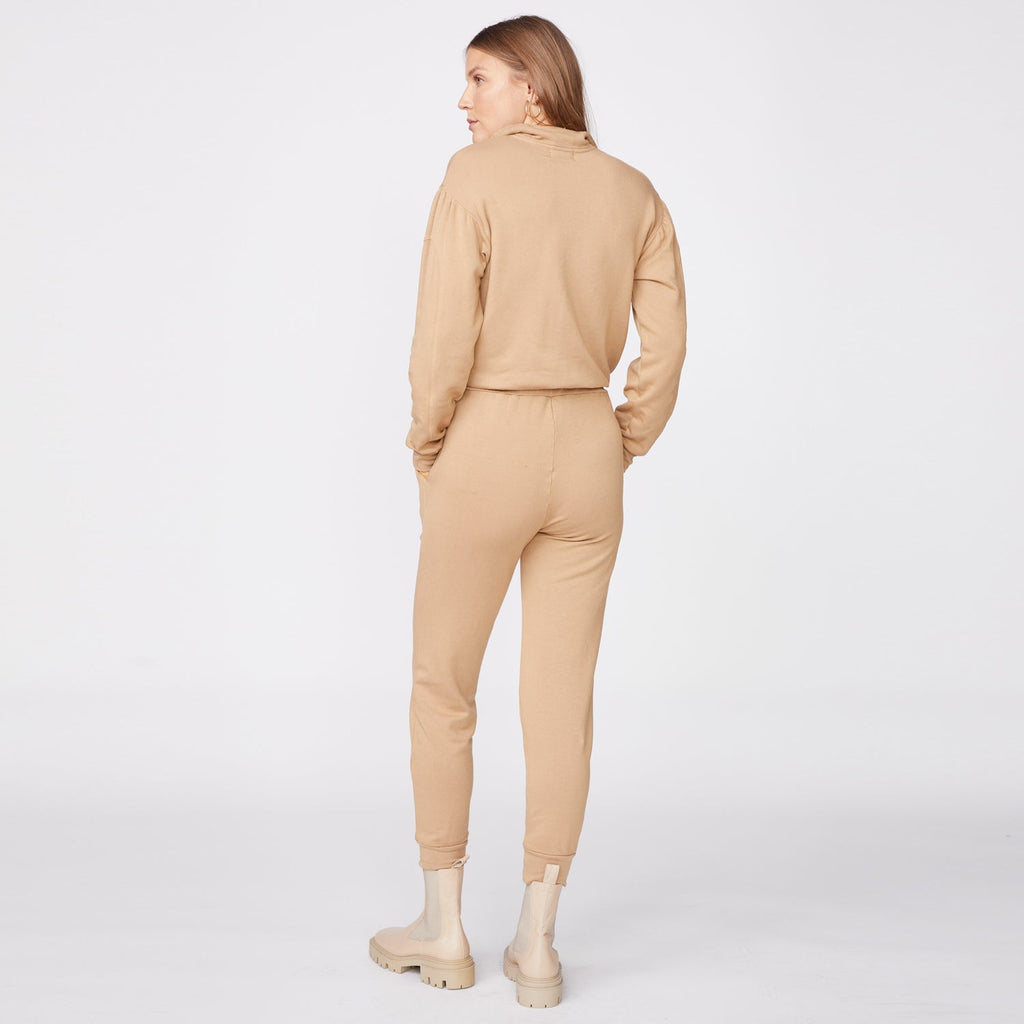 Supersoft Fleece Shirred Sleeve Jumpsuit