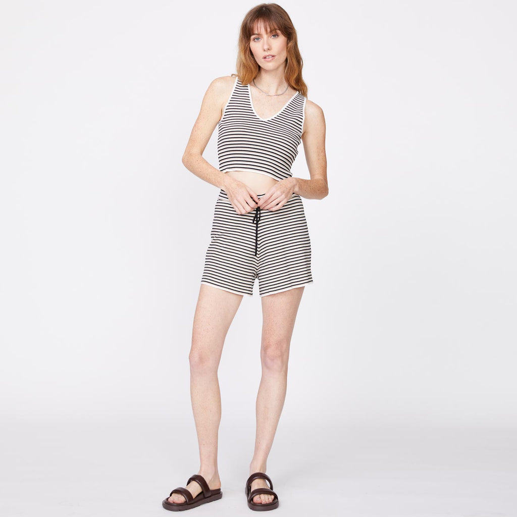 Stripe Crop Lounge Tank