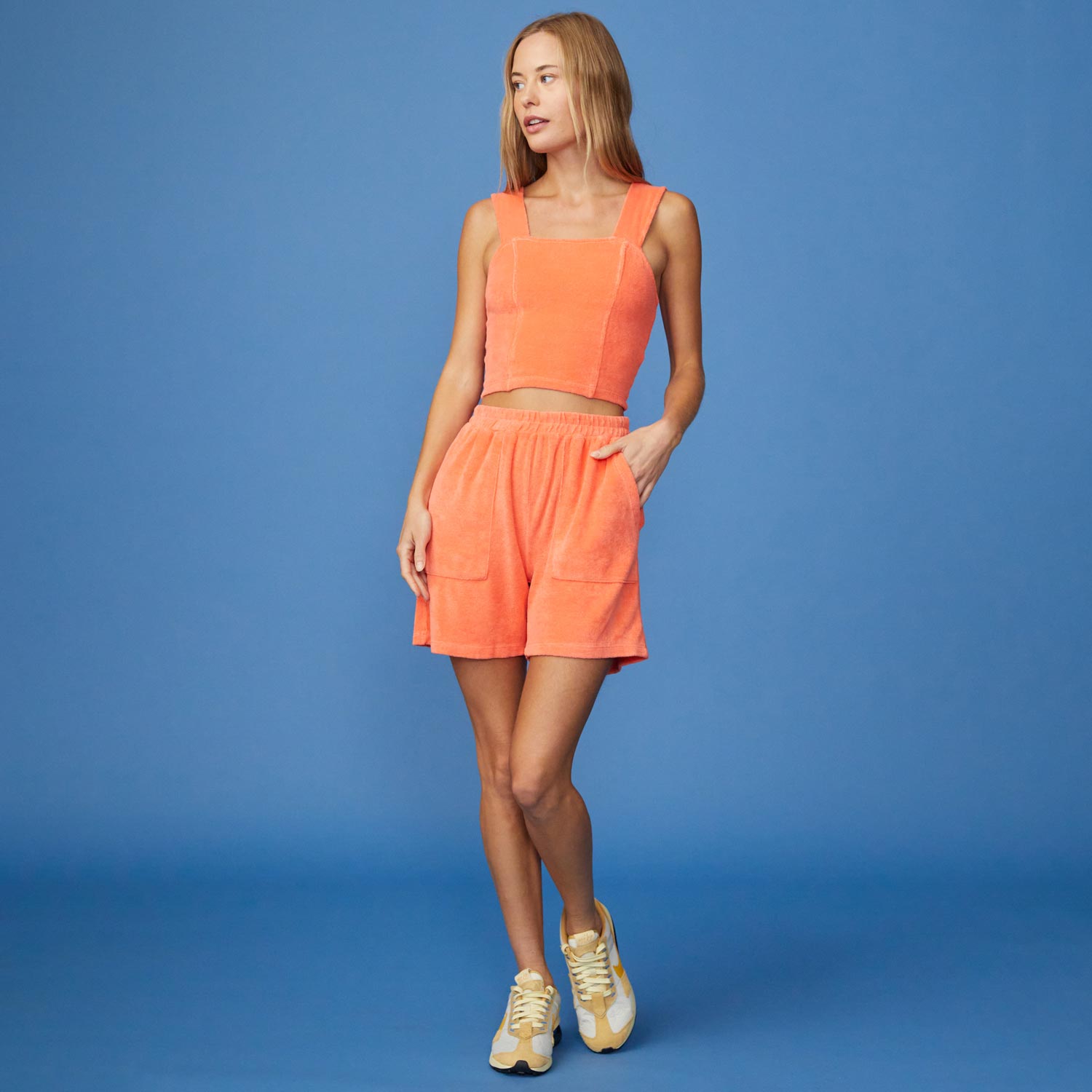 Terry Cloth Cropped Tank