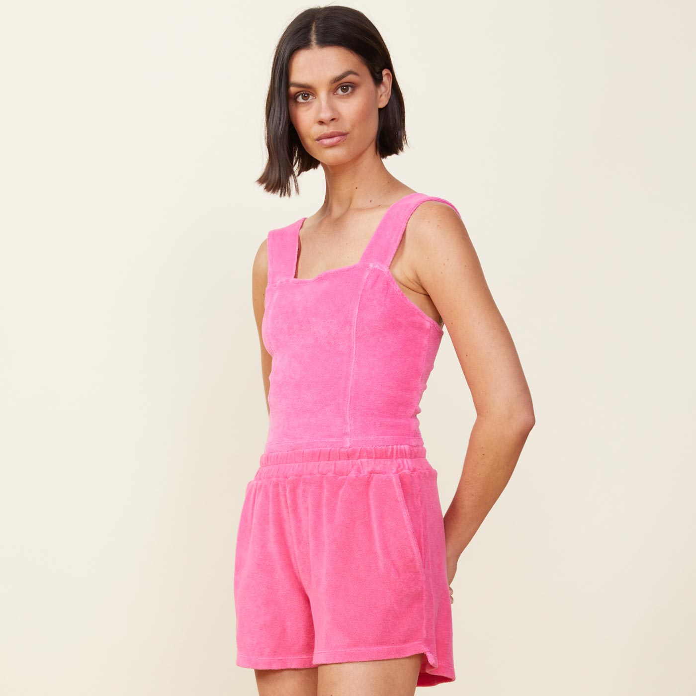 Terry Cloth Cropped Tank