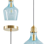 INK+IVY Auburn Bell Shaped Hanging Glass Pendant Light