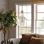 INK+IVY Auburn Bell Shaped Hanging Glass Pendant Light