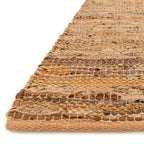 Alexander Home Farmhouse Jute and Leather Handwoven Area Rug