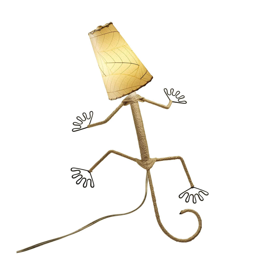 Eangee Handmade Gecko Wall Lamp Combo, Cocoa Leaves Shade, 16 x 7 x 24 in. - 16 x 7 x 24