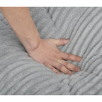 Harmonia 109 W Oversized Corduroy Sofa Bed, Deep Seat Double Lounge Chaise with 4 Pillows