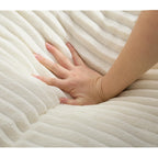 Harmonia 109 W Oversized Corduroy Sofa Bed, Deep Seat Double Lounge Chaise with 4 Pillows