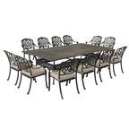 Manasquan 13-piece Gunmetal Aluminum Dining Set by Havenside Home