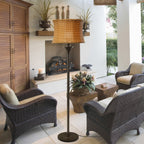 Havenside Home Pocologan 59.5-inch Outdoor and Indoor Basket-weave Floor Lamp - 16.25L x 16.25W x 59.5H